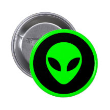 Green Alien Head Buttons
