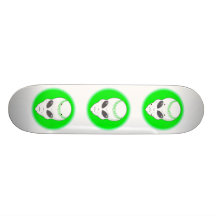 green alien head extreme baseball design skate board decks