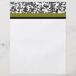 Green and Black Floral Pattern Personalized Flyer
