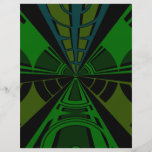 Green and black rectangle design personalized flyer