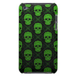 Green and Black Sugar Skull Pattern iPod Touch Cover