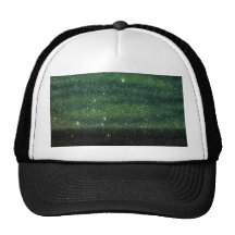 Green and Black Trendy Gradient Glitter Trucker Hat