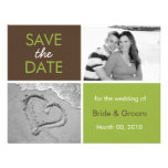 Green and Brown Save the Date Photo Cards