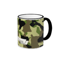 Green and Khaki Camo Personal Mug mugs