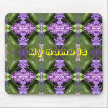 Green and Mauve Abstract Pattern Mousepads