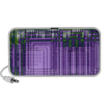 green and purple abstract Doodle Speaker
