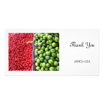 Green and Red Photo Greeting Card