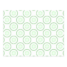 Green and White Cucumber Pattern. Postcard