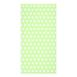 Green and White Polka Dot Pattern. Spotty. Personalized Photo Card