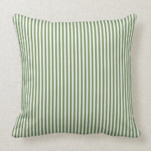 Green and White stripe throw pillow