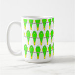Green and Yellow Bird Pattern. Parakeets. Mug