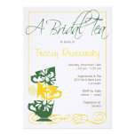 Green and Yellow Bridal Shower Invitation | Tea