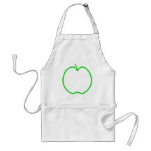 Green Apple Outline. Aprons
