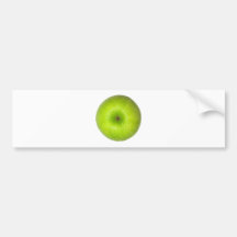 Green apple top view bumper stickers