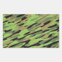 Green Army Camouflage Textured Stickers