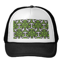 Green arrows mesh hats