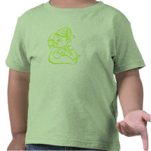 Green baby outline shirt