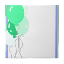 Green Balloons Tile