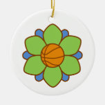 Green Basketball Girl Christmas Ornaments