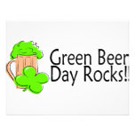 Green Beer Day Rocks Green Beer Personalized Invitations