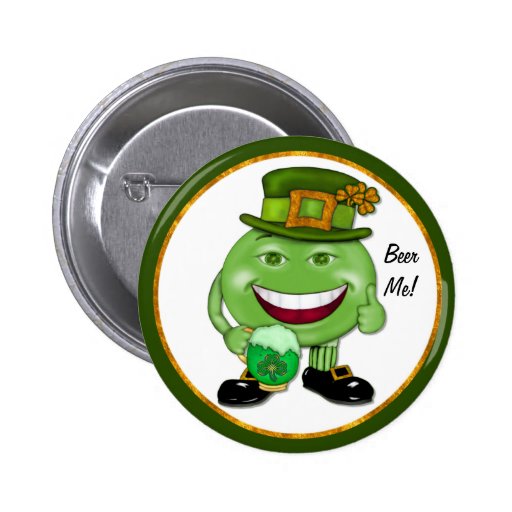 Green Beer & Shamrocks - Beer Me Pins