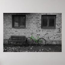 green bike photo print