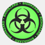 Green Biohazard Symbol Sticker