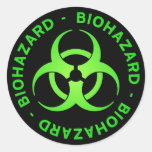 Green Biohazard Symbol Sticker
