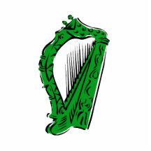 green black ornate harp music design.png photo cutouts
