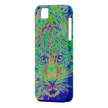 green, blue and purple leopard iphone 5 case