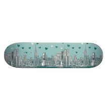 Green-blue NYC valentine Skate Boards