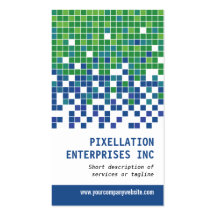 Green Blue Pixel Modulation Business Card
