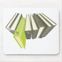 Green book outside of row mousepad