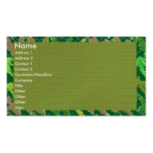 Green Border Pattern Business Card Template