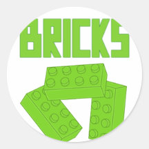 Green Bricks by Customize My Minifig Sticker