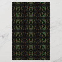 Green, brown and black retro floral pattern. flyer design