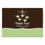 Green & Brown Mobile Thank You Note Card
