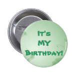 Green butterflies button