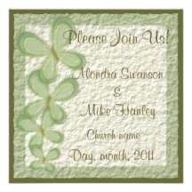 Green Butterflies Invite