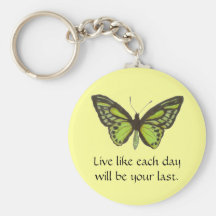 Green Butterfly Keychain
