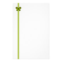 Green Butterfly Ribbon Wedding Stationery