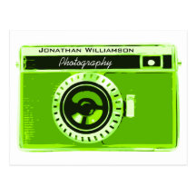 Green Camera Photography Business Post Card
