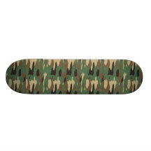 Green Camouflage Skateboard