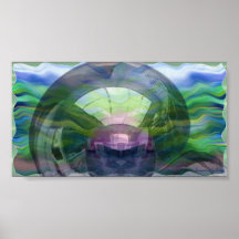 Green Capsule Time Machine Print