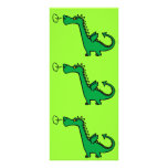 Green Cartoon Dragon Customized Rack Card