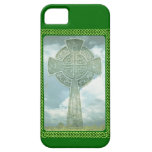 Green Celtic Cross And Clouds iPhone 5 Case