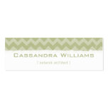 Green Chevron Micro Mini Business Cards