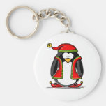Green Christmas Elf Penguin Key Chains