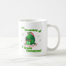 Green Christmas Environmental Frog Mug