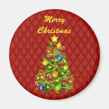 Green Christmas Tree Magnet